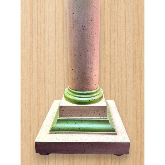 Vintage Aladdin Style Alacite Lamp with Green Trim and Speckled Shade Electric - Picture 2 of 13